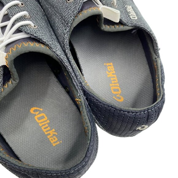 OluKai Nohea Moku Gray/White Mesh Slip-On Shoes Men's Size 9 - Picture 10 of 11
